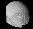 This mosaic of Miranda was obtained by NASA's Voyager 2 during its close flyby of the Uranian moon. Miranda exhibits varied geologic provinces where ridges and valleys of one province are cut off against the boundary of the next province. 