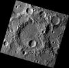 The large degraded impact crater near the center is Coleridge. It has been pummeled by later impacts, as seen by NASA's MESSENGER spacecraft.