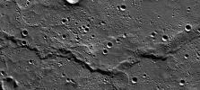This image mosaic from NASA's MESSENGER spacecraft shows an unnamed ridge in the northern volcanic plains of Mercury. Wrinkle ridges like this are interpreted to be tectonic in origin and are usually only found in volcanic plains.